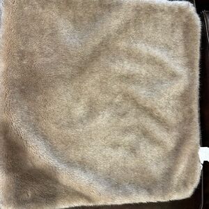 Pottery Barn Faux Fur Accent Pillow Cover no insert - Taupe